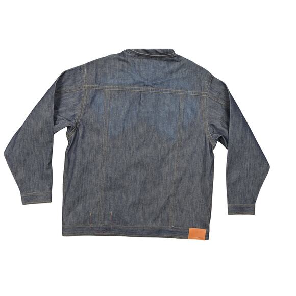 Sean John 2XL Blue Denim Trucker Jacket Cotton Blend Denim Y2K Baggy - Picture 2 of 10